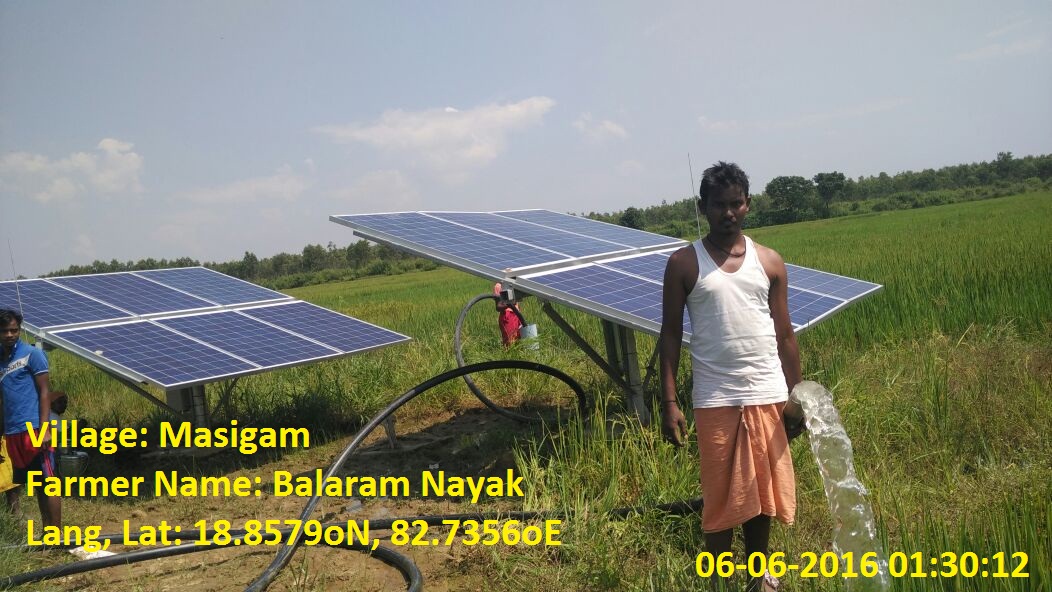 3HP Rotosol Solar Submersible Pump @ Masigam, Odisha