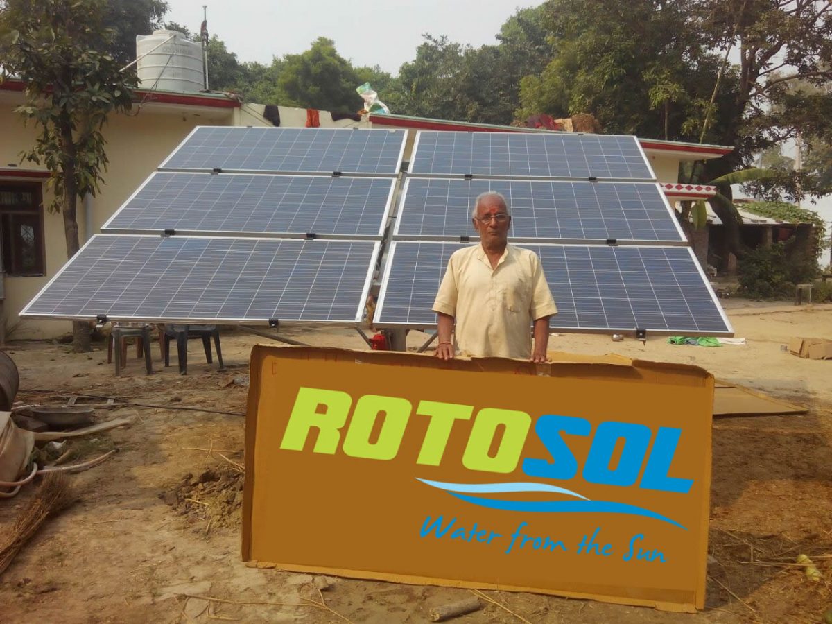 2HP Rotosol Solar Surface Pump @ Harhara, UP